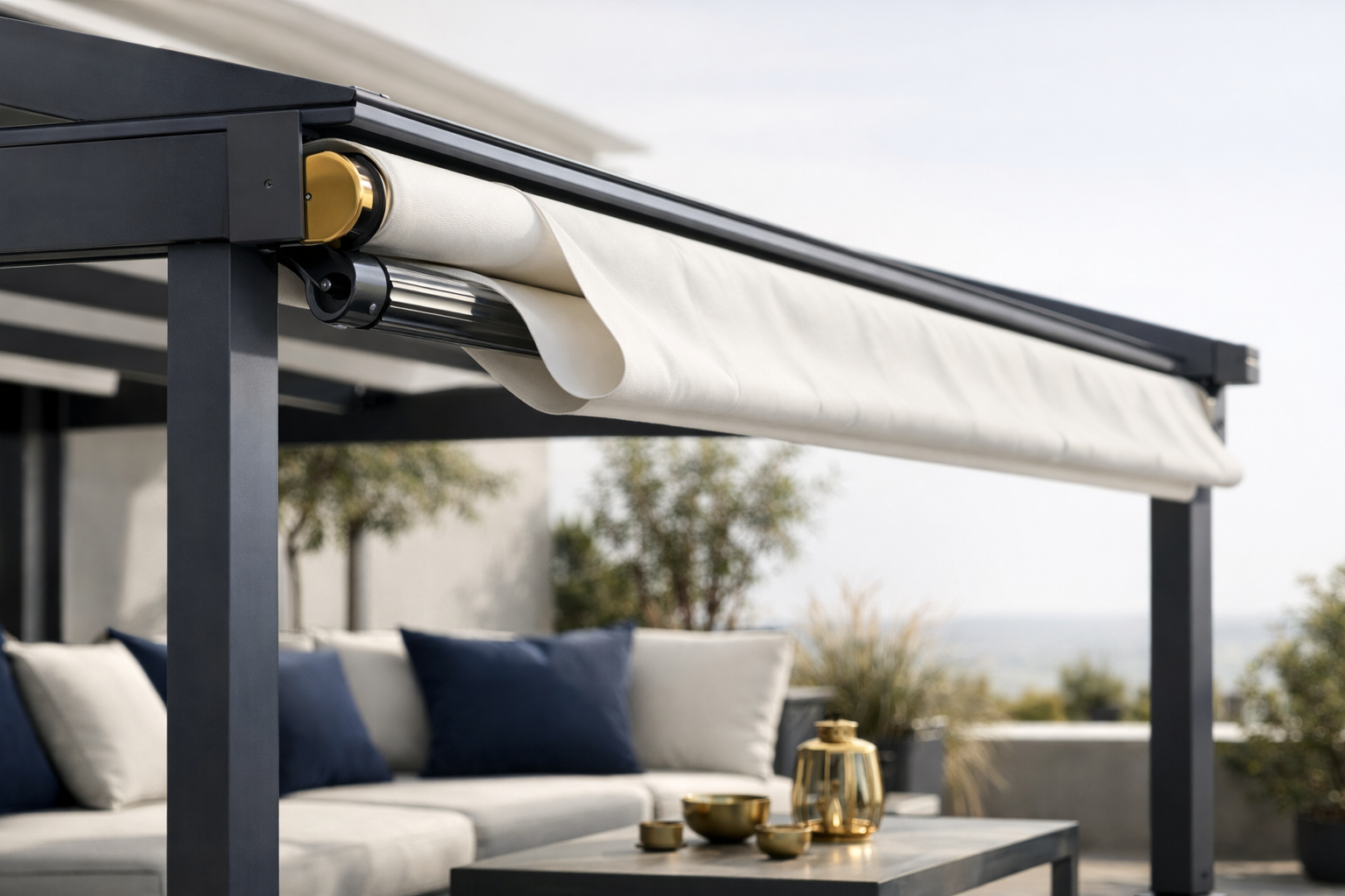 pergola toile enroulable simulateur prix