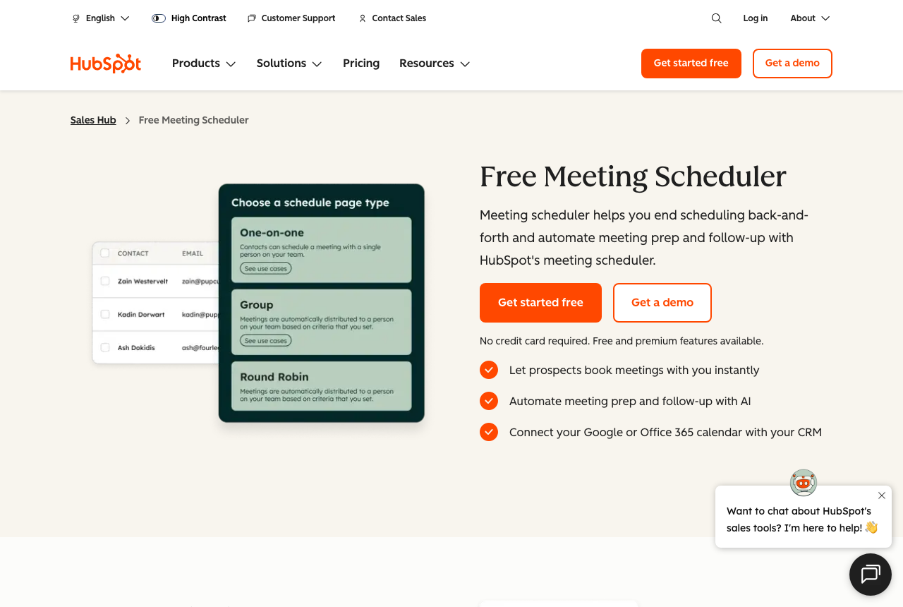 HubSpot Meetings