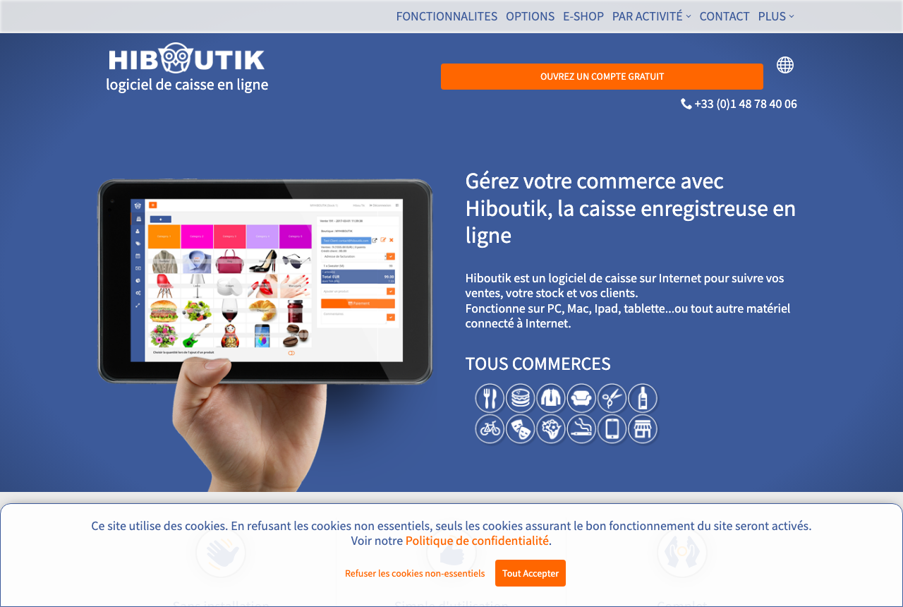 Logiciel de caisse Hiboutik